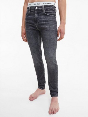 Grey Calvin Klein Super Skinny Men Jeans | WTNI-19253