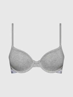 Grey Calvin Klein T-Shirt - Modern Cotton Women Bra | SNBX-64197
