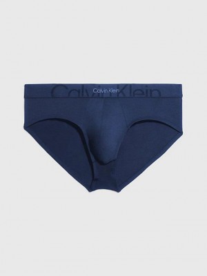 Navy Calvin Klein Embossed Icon Men Briefs | OWIG-14598