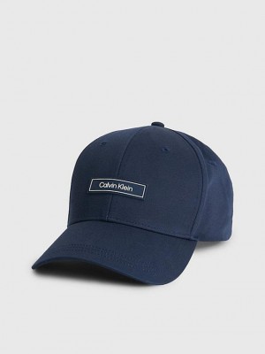 Navy Calvin Klein Organic Cotton Men Cap | YBHI-35214