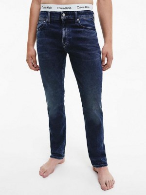 Navy Calvin Klein Slim Men Jeans | UGTA-17024