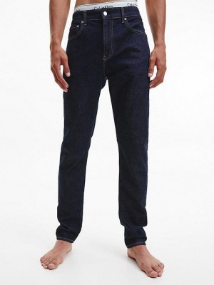 Navy Calvin Klein Slim Tapered Men Jeans | XSBG-94756