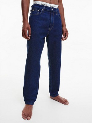 Navy Calvin Klein Tapered Men Jeans | OZQH-92350