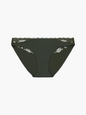 Olive Calvin Klein Bikini - Seductive Comfort Women Briefs | VDQN-86743