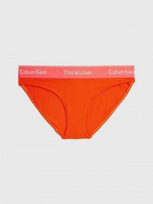 Orange Calvin Klein Bikini - Pride Women Briefs | MIWS-47596