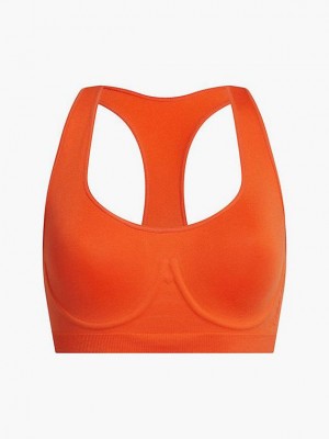 Orange Calvin Klein Bonded Flex Women Bra | UISK-41685