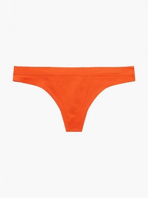 Orange Calvin Klein Bonded Flex Women Thong | RFUL-23510