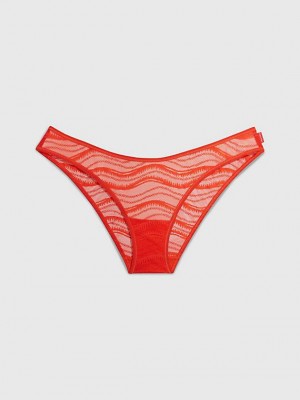 Orange Calvin Klein Lace Bikini Women Briefs | OWUS-17853