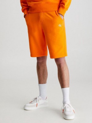 Orange Calvin Klein Monogram Jogger Men Shorts | YTKD-41783