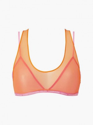 Orange Calvin Klein Pride Women Bra | BTIZ-04968