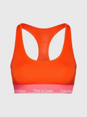 Orange Calvin Klein Pride Women Bra | QRUS-38014