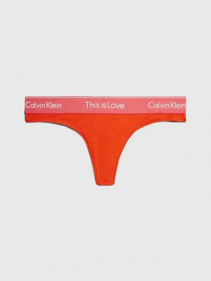 Orange Calvin Klein Pride Women Thong | ROPJ-28954
