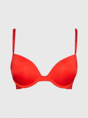 Orange Calvin Klein Push Up Plunge - Ck96 Women Bra | VHUW-20783