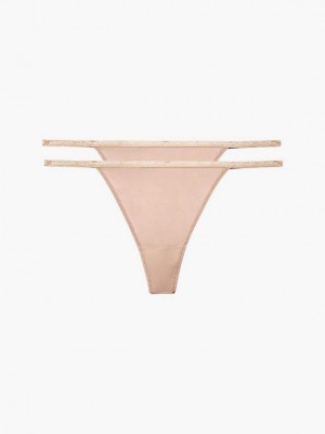 Pink Calvin Klein 2 Pack - CK One Women Thong | JZEA-98063