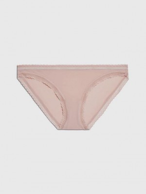 Pink Calvin Klein Bikini - Bottoms Up Women Briefs | UKML-59432