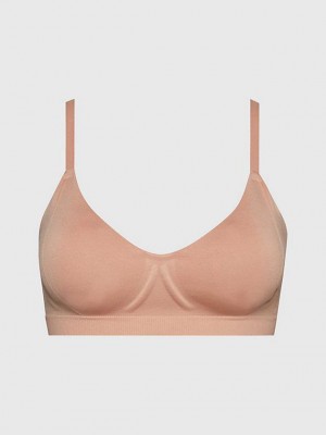 Pink Calvin Klein Bonded Flex Women Bra | OTGL-70368