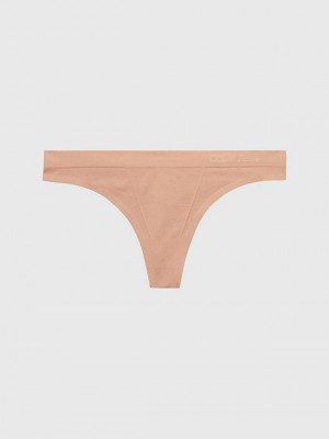 Pink Calvin Klein Bonded Flex Women Thong | FIGX-57623