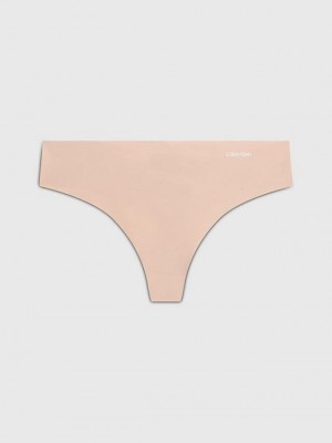 Pink Calvin Klein Invisibles Women Thong | GLYB-46801