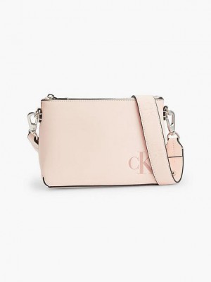 Pink Calvin Klein Logo Crossbody Women Bags | JLEX-52319