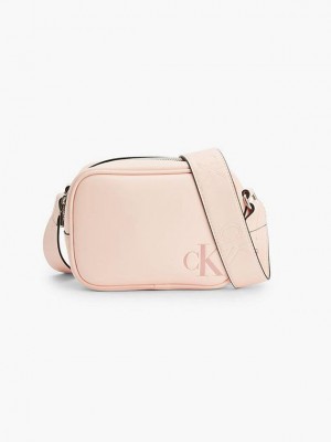 Pink Calvin Klein Logo Crossbody Women Bags | QNAS-12405