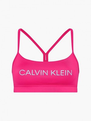 Pink Calvin Klein Low Impact Sports Women Bra | YICW-82706