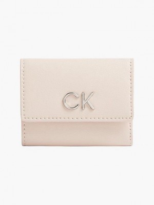 Pink Calvin Klein Mini Trifold Women Wallet | ZDLF-97021