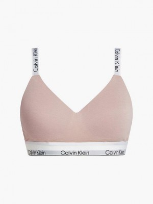 Pink Calvin Klein Modern Cotton Women Bra | JWFG-92065