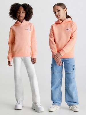 Pink Calvin Klein Organic Cotton Girls's Hoodie | YLVE-75240