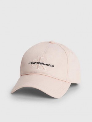 Pink Calvin Klein Organic Cotton Women Cap | NMEO-93148