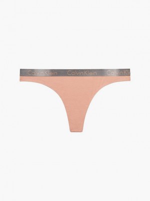 Pink Calvin Klein Radiant Cotton Women Thong | WSVG-34920