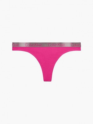 Pink Calvin Klein Radiant Cotton Women Thong | TRWV-10245