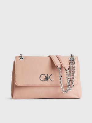 Pink Calvin Klein Recycled Convertible Shoulder Women Bags | PVOB-84965