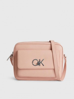 Pink Calvin Klein Recycled Crossbody Women Bags | PEAZ-10267