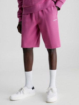 Pink Calvin Klein Recycled Polyester Jogger Men Shorts | YQDC-72349