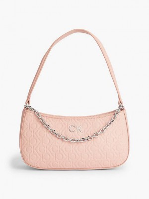 Pink Calvin Klein Recycled Shoulder Women Bags | BTVM-70986