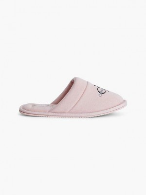 Pink Calvin Klein Recycled Women Slippers | CZAP-04981