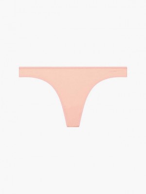 Pink Calvin Klein Sheer Marquisette Women Thong | MKEG-18764