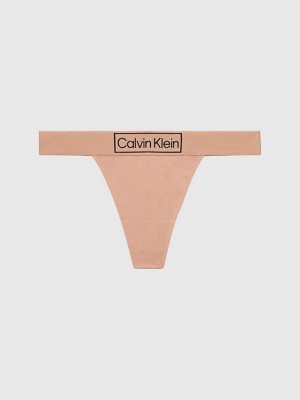 Pink Calvin Klein String - Reimagined Heritage Women Thong | XQBL-67913