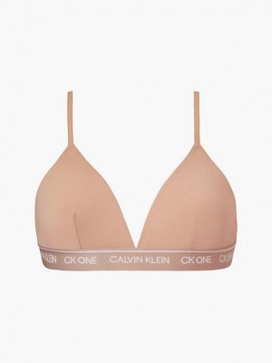 Pink Calvin Klein Triangle - CK One Recycled Women Bra | UWVZ-08753