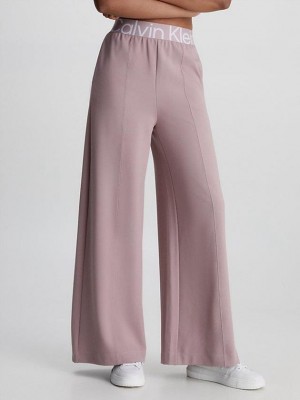 Pink Calvin Klein Wide Leg Women Pants | WBYI-69254