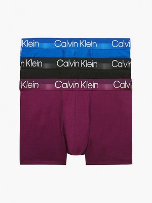 Purple Calvin Klein 3 Pack - Modern Structure Men Briefs | JPLF-46137