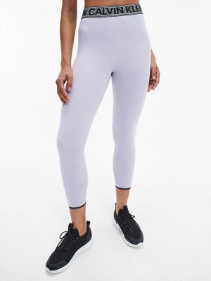 Purple Calvin Klein 7/8 Gym Women Leggings | GKSB-27950