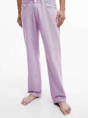 Purple Calvin Klein 90's Straight Men Jeans | KUTH-31748
