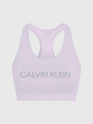 Purple Calvin Klein High Impact Sports Women Bra | MVXK-29340