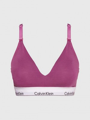 Purple Calvin Klein Maternity - Modern Cotton Women Bra | XEKN-56417