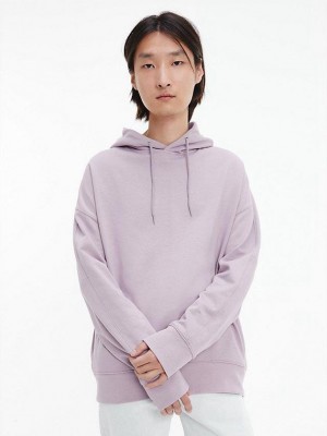 Purple Calvin Klein Unisex Relaxed - CK Standards Men Hoodie | NOBJ-10679