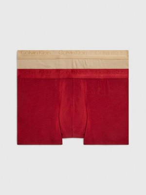 Red Calvin Klein 2 Pack Men Briefs | LAVJ-42537