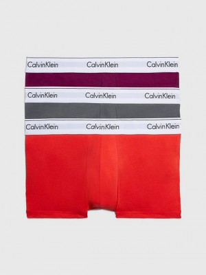Red Calvin Klein 3 Pack - Modern Cotton Men Briefs | ZEVB-59716