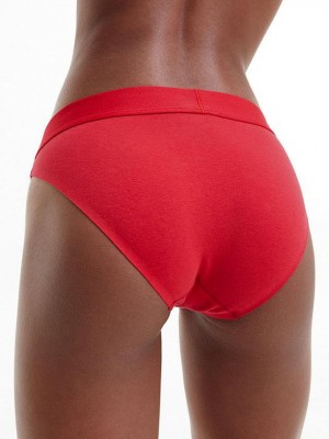 Red Calvin Klein Bikini - Embossed Icon Women Briefs | OUGK-83724
