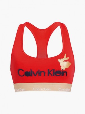 Red Calvin Klein Classic Women Bra | JLAQ-46589